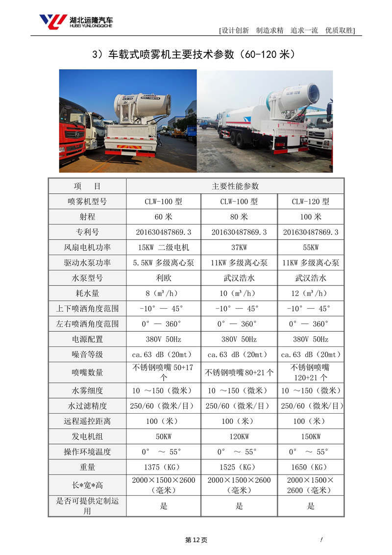 16噸東風(fēng)T5多功能抑塵車資料（圓罐、60-120米霧炮）(圖6)